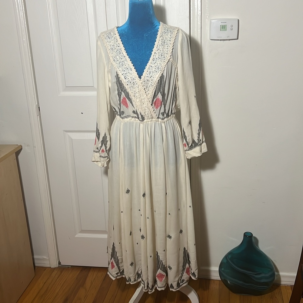 Free People New Romantics Spendor in The Grass Boho Dress Small - Picture 3 of 6